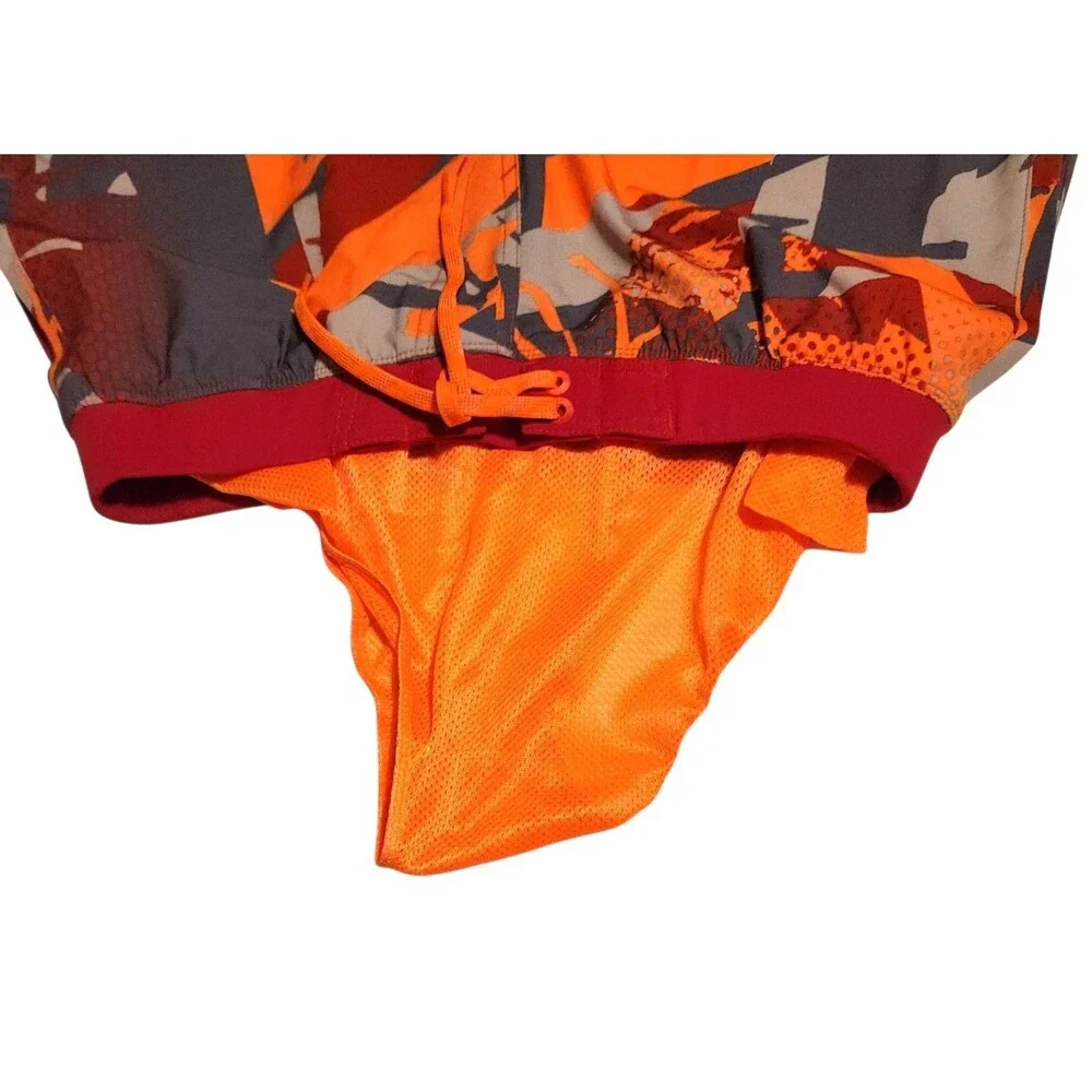Nike Swim Trunks Hyper Crimson Print Pockets Mesh Lining Mens Size Large